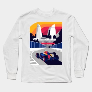 Formula Race Car in Baku Long Sleeve T-Shirt